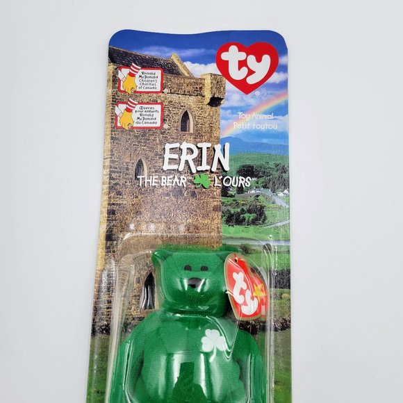 TY Teenie Beanie Baby Erin The Bear Retired 1999 McDonalds Toy New Read - Picture 6 of 9
